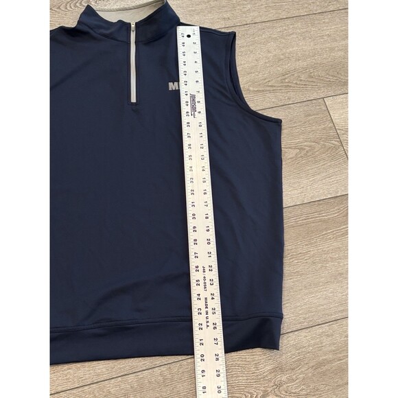 Peter Millar Crown Sport Stretch 1/4 Zip Vest Navy Blue Mens Large NWT Golf - Picture 5 of 7